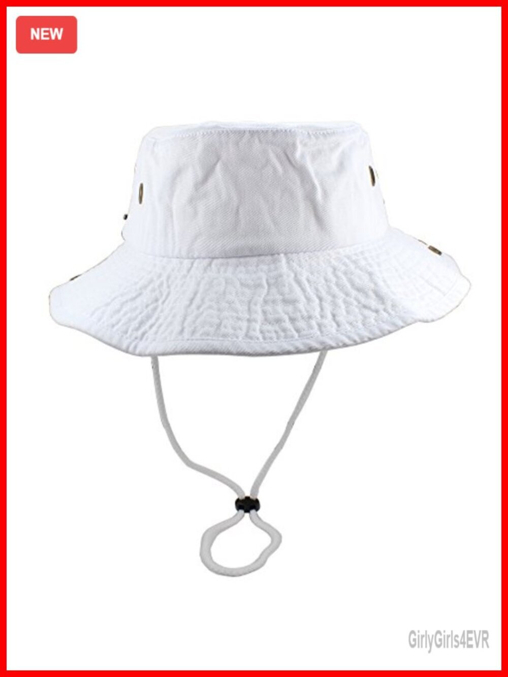 100% Cotton Stone-Washed Bucket Safari Boonie Sun Hat with Adjustable Drawstring